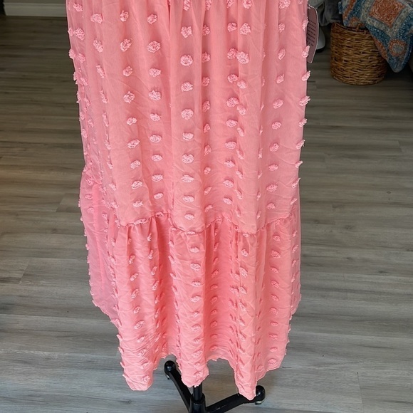 NWT Love by Design Clip Dot Maxi Dress Rose Petal Large - Picture 6 of 10